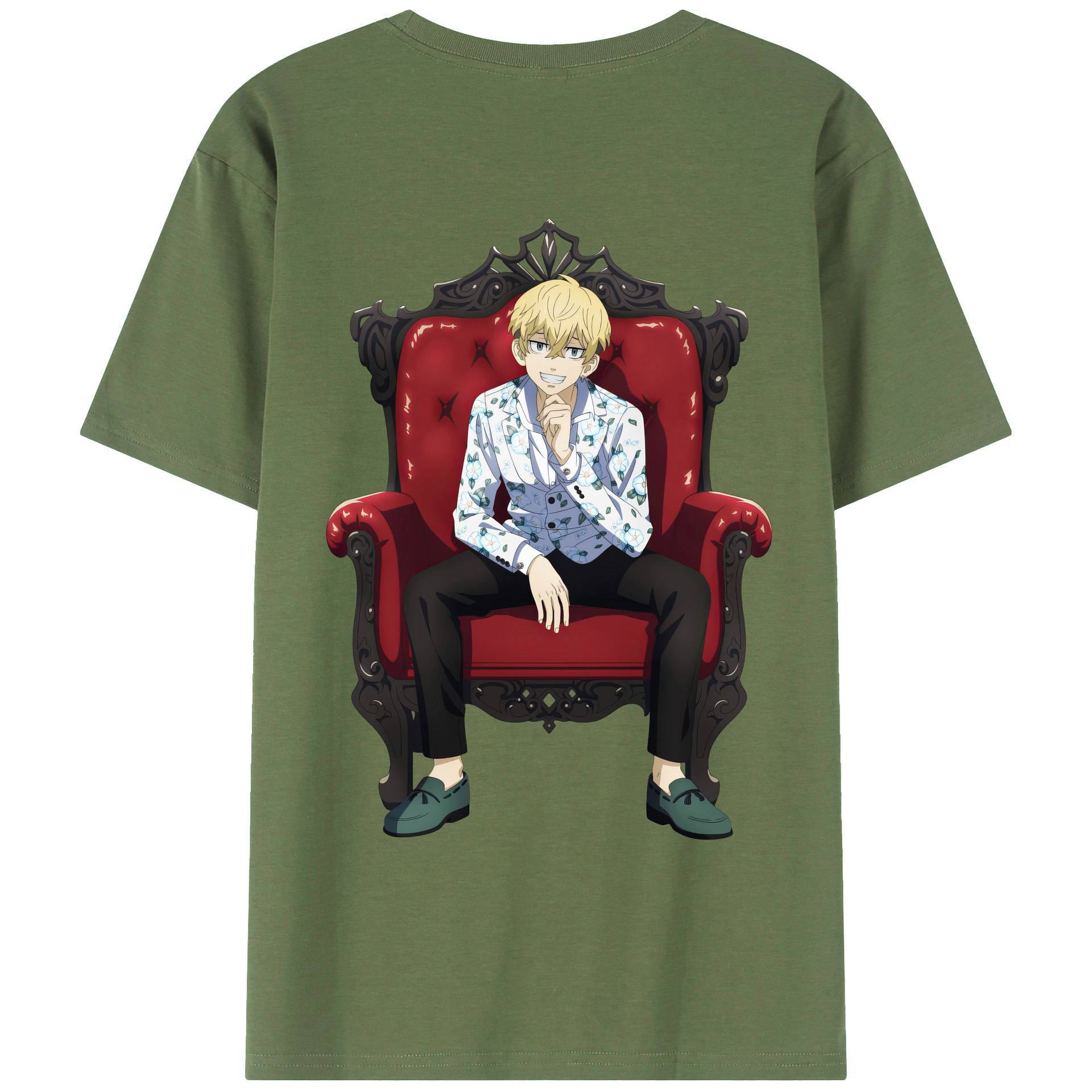 （画像用） 東京リベンジャーズ Tokyo Revengers 綿100％ メンズ半袖Tシャツ（バックプリント） 通気性